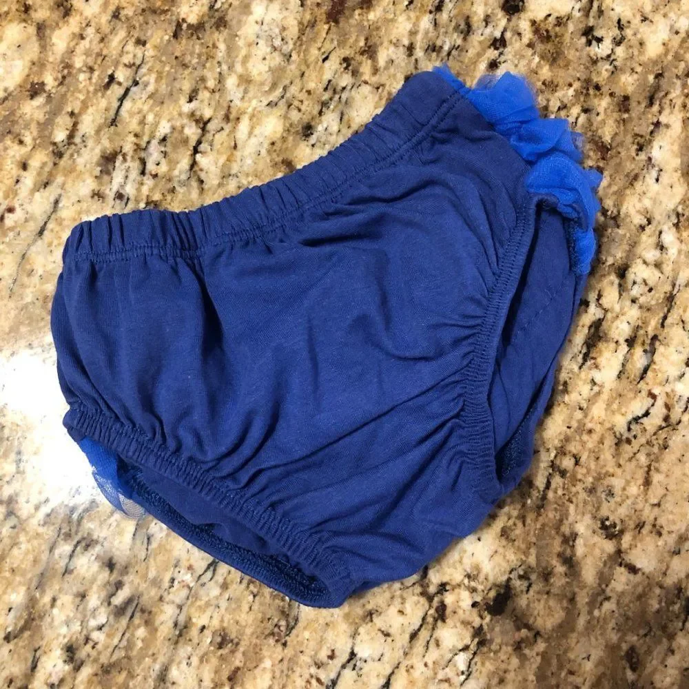 Royal Blue Bloomer Chiffon Ruffle - Ruffle Butt  BL6010  Newborn up to 6 mos NWT